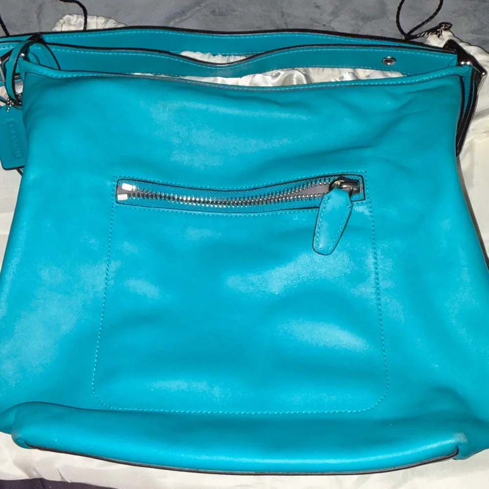 Coach Tourmaine/Robin’s Egg tote with tassels - Picture 8 of 12